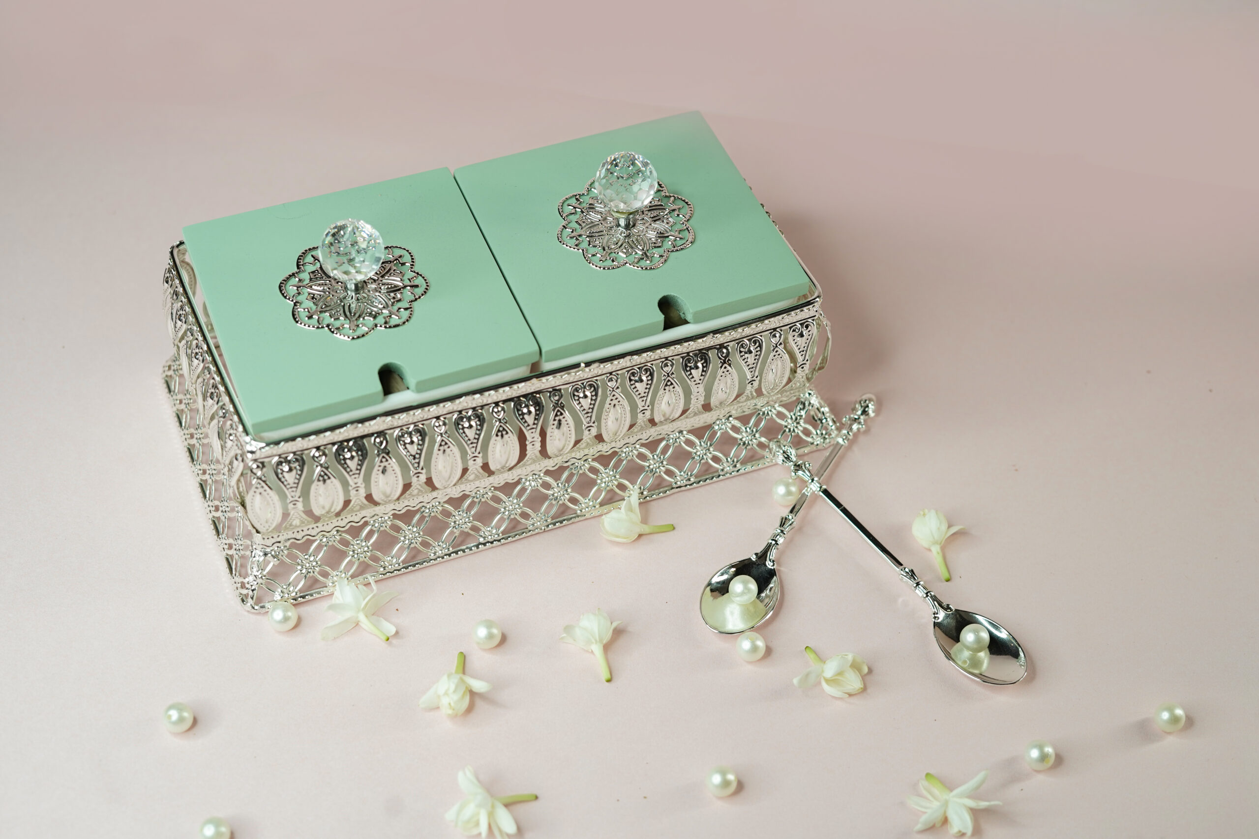 Emerald Elegance Twin Dry Fruit Box - Image 3