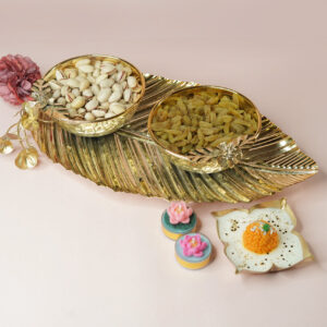 Golden Leaf Luxe Dry Fruit Platter
